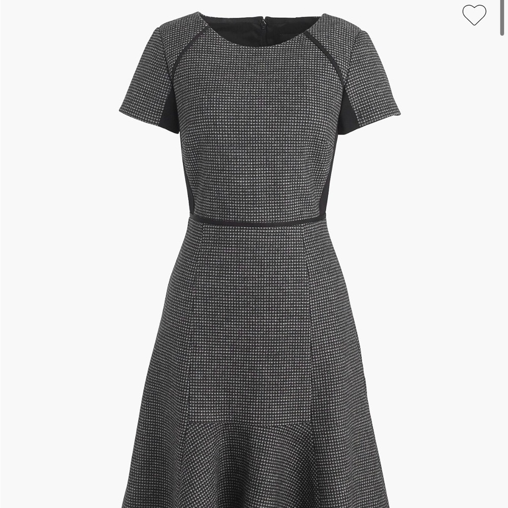 J. Crew Checkered flutter dress